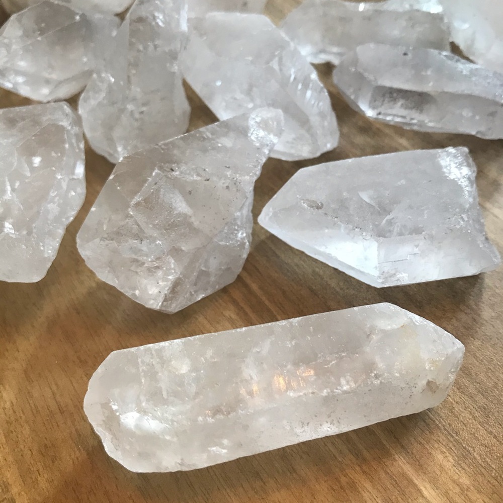 12 large quartz crystals LAST WEEK